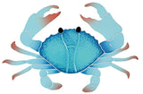 Ocean Crab Swimming Pool Mosaic  Aqua