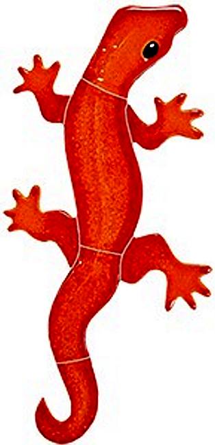 Red Gecko Swimming Pool Mosaic Right Facing