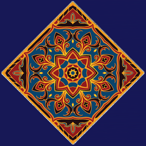 Mystic Voyage Waterline Tile Mandala - 6" x 6"