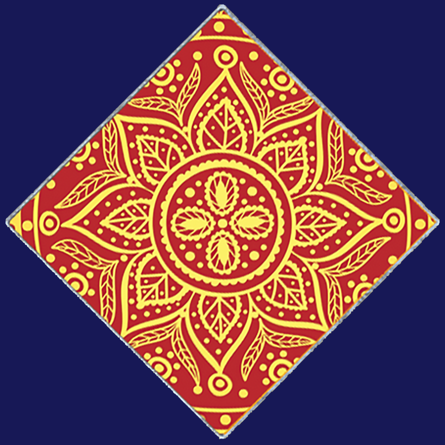 Boundless Energy Waterline Tile Mandala Ceramic Mosaic Art Ceramic