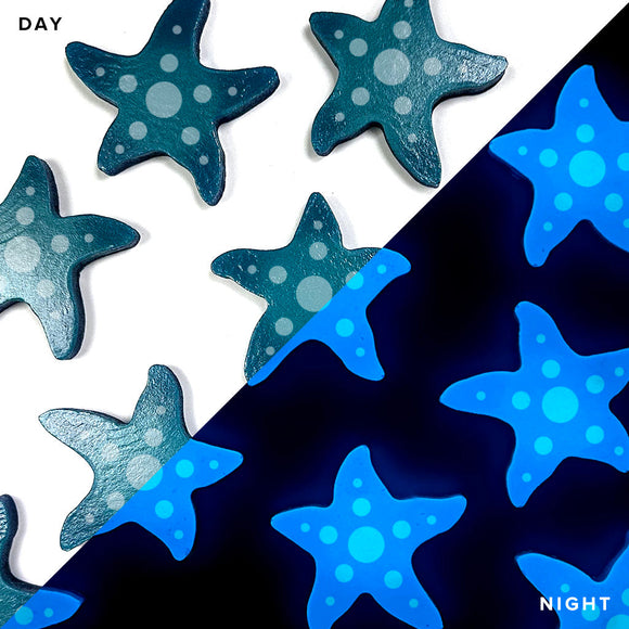 Mini Starfish with Dots Glow in the Dark Swimming Pool Mosaic - 3