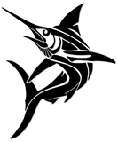 Tribal Marlin Swimming Pool Mosaic Black