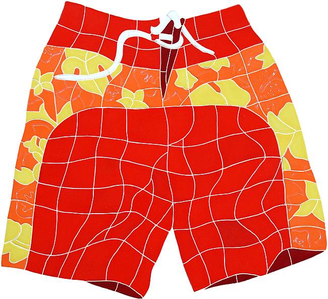 Board Shorts Swimming Pool Mosaic Red Ceramic Mosaic Art Ceramic