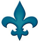 Step Marker Swimming Pool Mosaic Fleur de Lis Light Blue