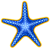 Starfish Swimming Pool Mosaic Blue & Yellow