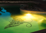 Tribal Manta Ray Swimming Pool Mosaic
