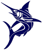 Tribal Marlin Swimming Pool Mosaic Blue