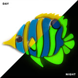 Copperband Butterfly Fish Glow in the Dark Swimming Pool Mosaic Left