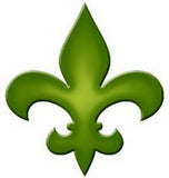 Step Marker Swimming Pool Mosaic Fleur de Lis Green