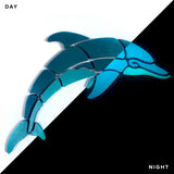 Playful Dolphin Glow in the Dark Swimming Pool Mosaic Right