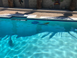 Swimming Mermaid Shadow Swimming Pool Mosaic in Water