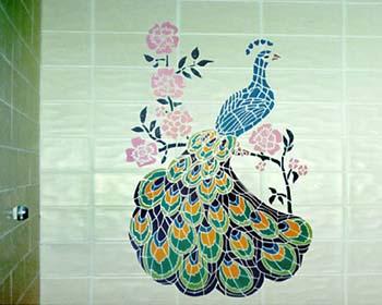Shower Inlay - Peacock