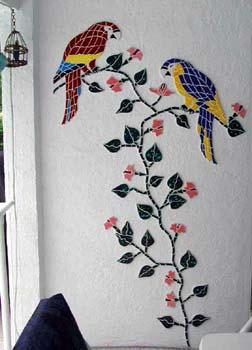 Parrots on Vine
