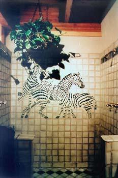 Shower Inlay - Zebras