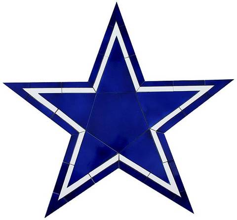 Dallas Cowboy Star – Ceramic Mosaic Art