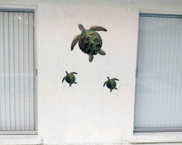 Turtles install on external wall