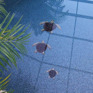 Turtle and Dolphin Swimming Pool Mosaic Design Ideas