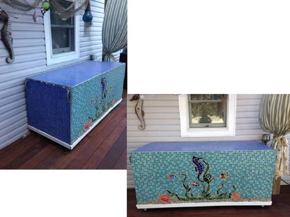 Tropical Sea Life installed on pool equipment box
