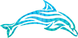 Fusion Island Dolphin Swimming Pool Mosaic