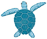 Loggerhead Turtle Swimming Pool Mosaic Aqua Small