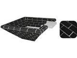 Glass Tiled Water Feature Bowls - Subway - Black