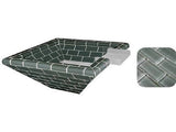 Glass Tiled Water Feature Bowls - Subway - Gray
