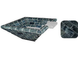 Glass Tiled Water Feature Bowls - Subway - Stratus Gray