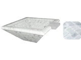 Glass Tiled Water Feature Bowls - Subway - Stratus White