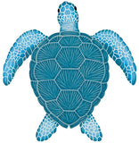 Loggerhead Turtle Swimming Pool Mosaic Aqua Medium