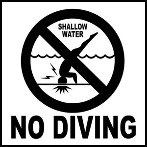 No Diving Symbol Black