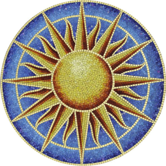 Golden Sun Glass Medallion