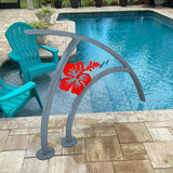 Hibisucs Charcoal Red Swimming pool Handrails