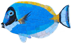 Surgeon Fish Glass Swimming Pool Mosaic 