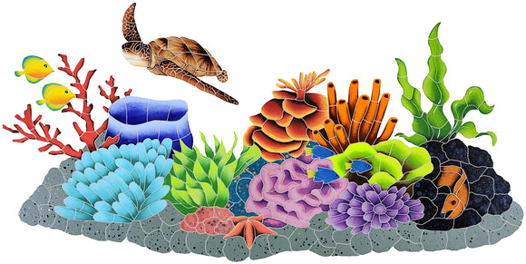 Caribbean Reef Swimming Pool Mosaic