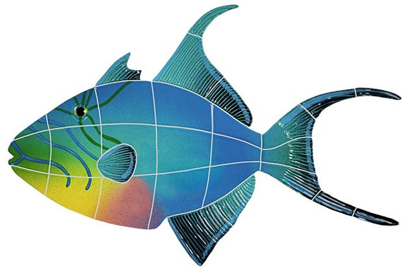 Queen Triggerfish Swimming Pool Mosaic