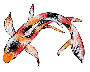 Koi Fish A Swimming Pool Mosaic