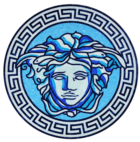 The Goddess Medusa Medallion Glass Swimming Pool Mosaic