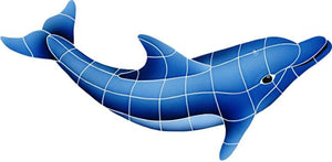 Dolphin Swimming Pool Mosaic 
