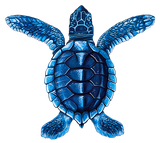 Turtle Swimming Pool Mosaic Baby Blue A