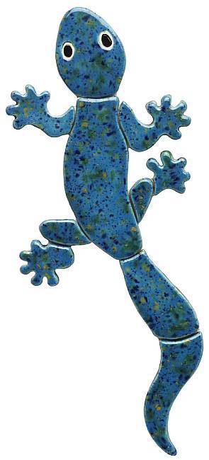 Blue Spotted Gecko Swimming Pool Mosaic