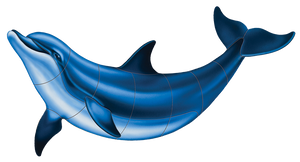Bottlenose Dolphin Swimming Pool Mosaic
