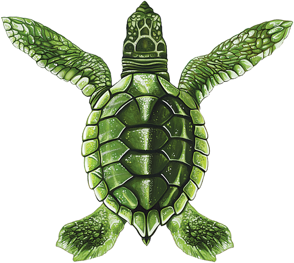 Rustic Turtle Drawing Top View Sea Turtle Top View Clipart