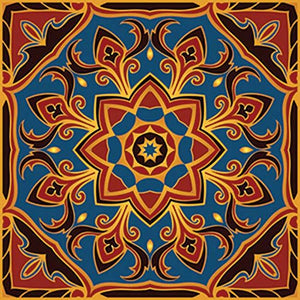Mystic Voyage Mandala Step Marker Swimming Pool Mosaic