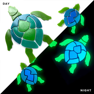Swimming Turtle Glow in the Dark Swimming Pool Mosaic - Family