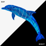 Jumping Dolphin Glow in the Dark Swimming Pool Mosaic Left