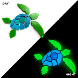 Sea Turtle Glow in the Dark Swimming Pool Mosaic - 6" x 5" - 2 Pack - Right Facking