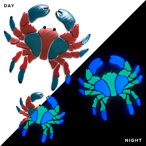 Dungeness Crab Glow in the Dark Swimming Pool Mosaic - Family