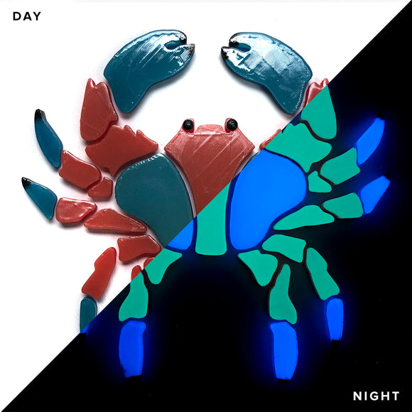 Dungeness Crab Glow in the Dark Swimming Pool Mosaic