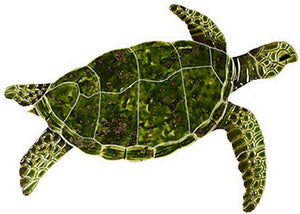 Sea Turtle Swimming Pool Mosaic