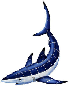 Blue Shark Swimming Pool Mosaic